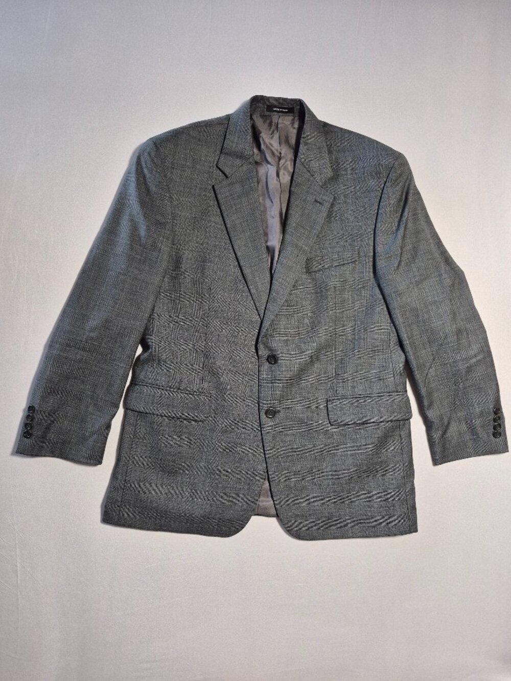 Lauren Ralph Lauren 44R Gray Glen Plaid WoolMark Blazer Sport Coat 2-Button